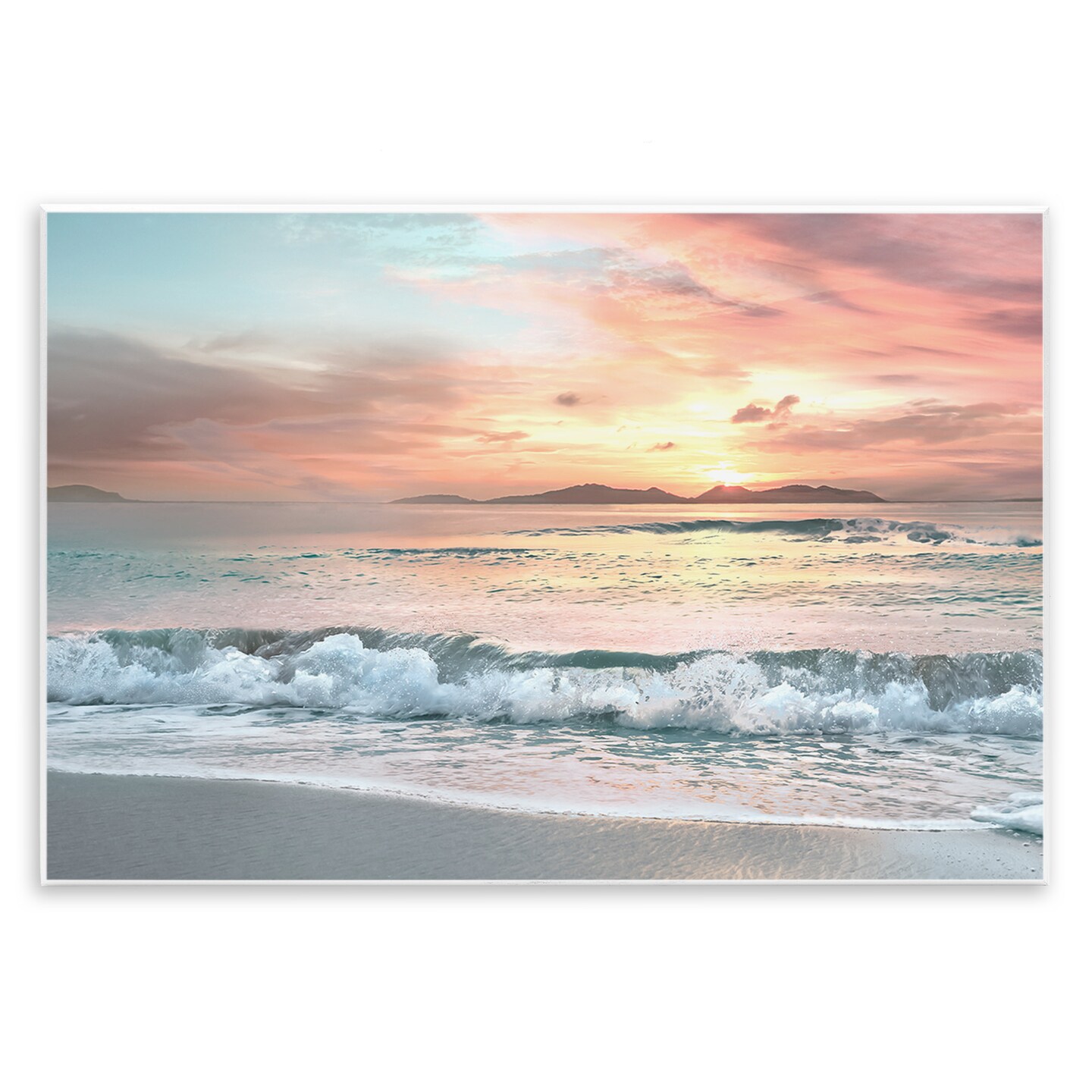 Stupell Industries Morning Sunrise Beach Landscape Wall Plaque Art