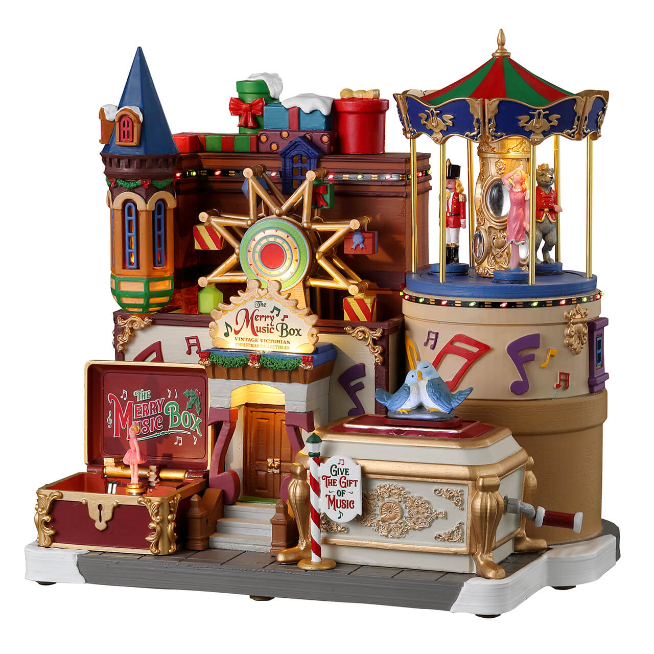 Lemax Noël 35034 - Bâtiment Illuminé Caddington Village : Derby & Sons Brewing Co, Rouge - 3