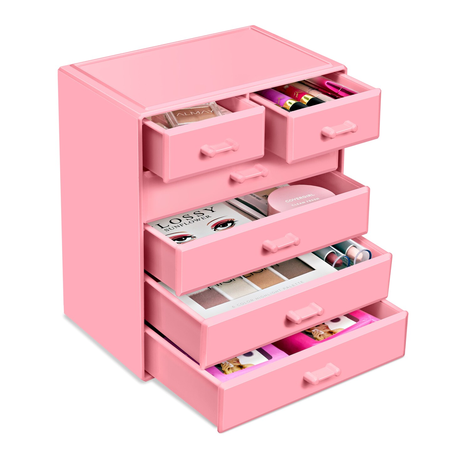 Sorbus Acrylic Makeup Organizer - Organization and Storage Case for Cosmetics, Skin Care, Make Up, & Jewelry with 4 Large, 2 Small Drawers