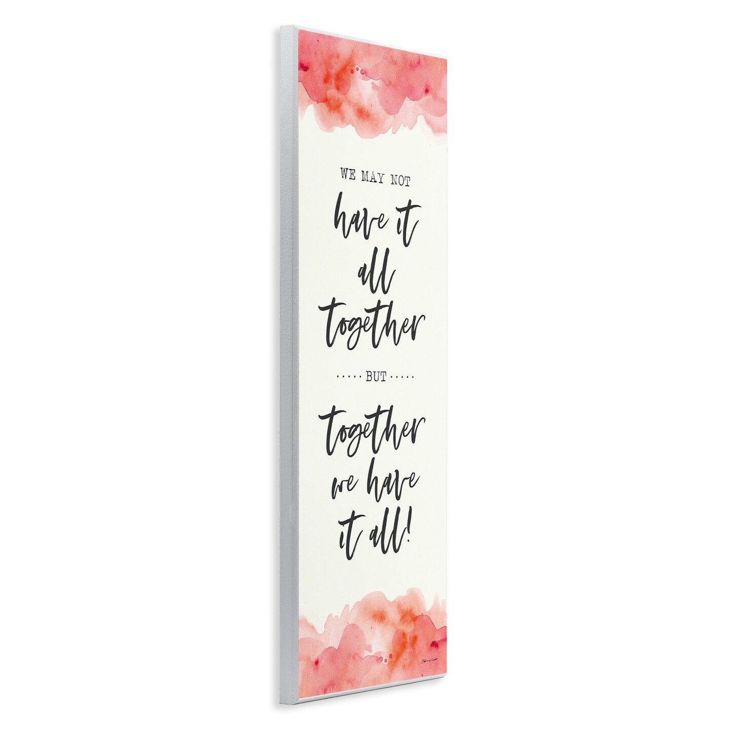 Stupell Industries Romantic Phrase with Blush Watercolor Wall Plaque Art