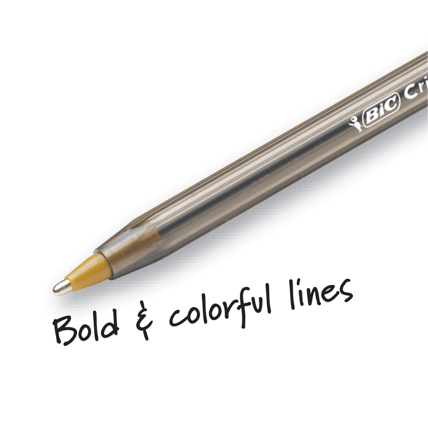 Cristal&#xAE; Xtra Bold Fashion Ballpoint Pen, Medium Point (1.6mm), Assorted Colors, 24-Count