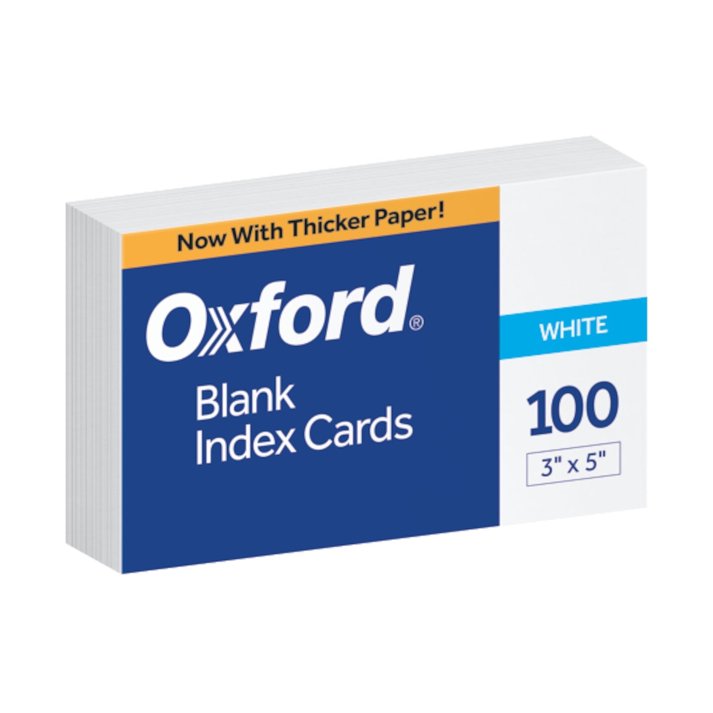 Blank Index Cards, 3&#x22; x 5&#x22;, White, Pack of 100