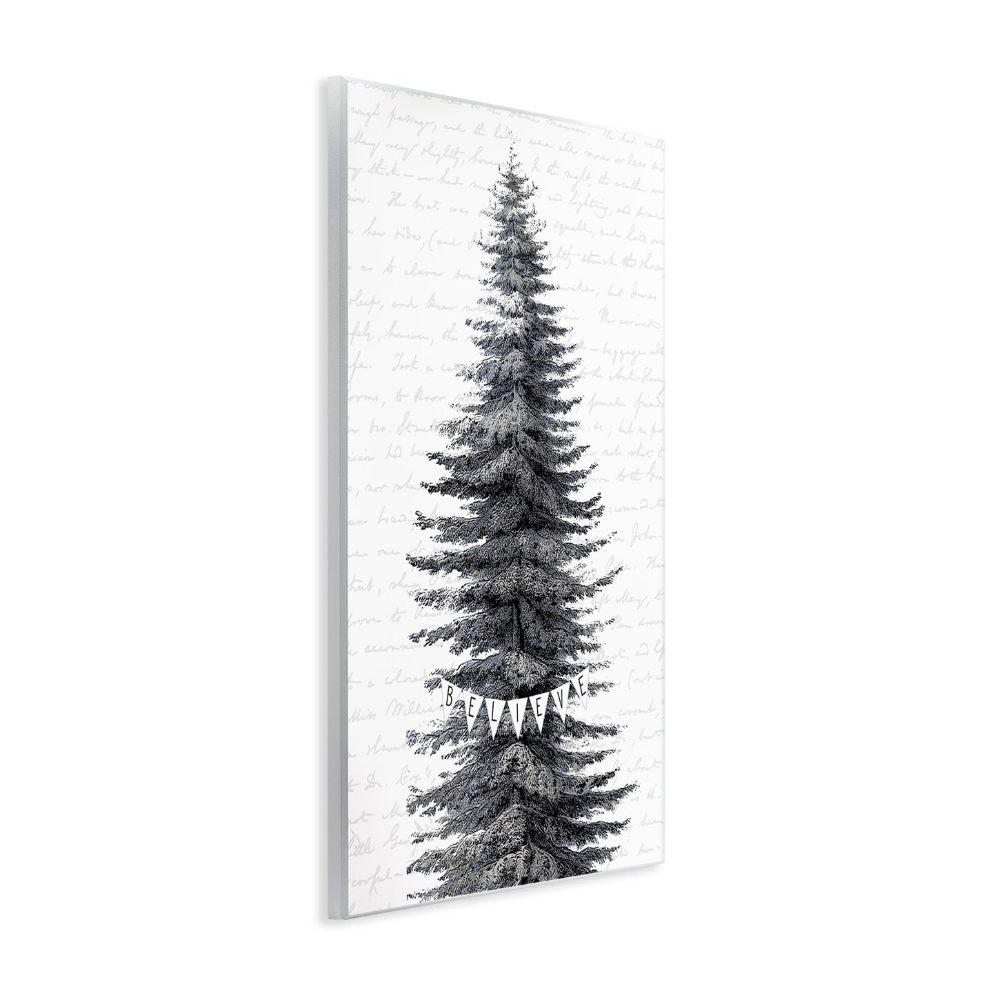 Stupell Industries Snow Dusted Christmas Tree Wall Plaque Art