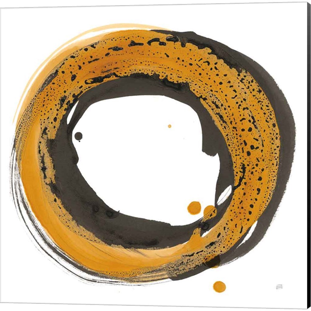 Amber Enso by Chris Paschke 14" x 14" Canvas Wall Art (Set of 2)