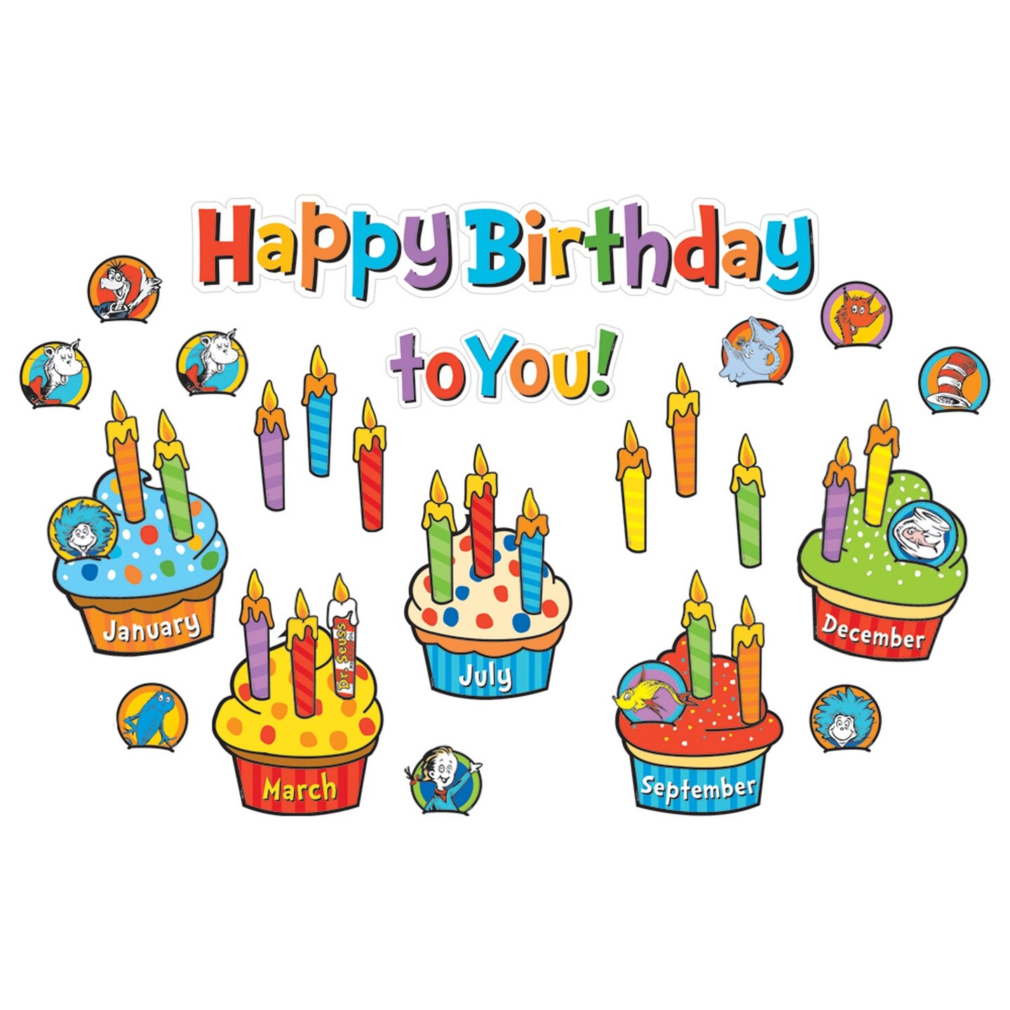 Dr. Seuss&#x2122; Birthday Mini Bulletin Board Set