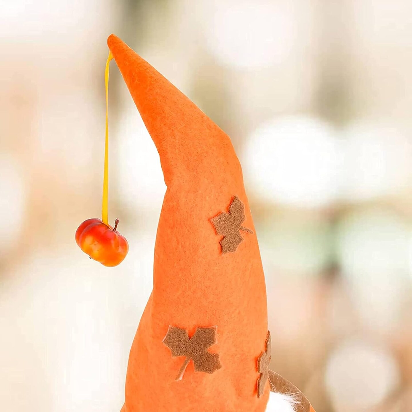 Fall Harvest Fall Figurines Handmade Autumn Harvest Fall Gnomes Plush with Pumpkin Hat 2 Pack Maple Leaf Thanksgiving Decorations for Swedish Tomte Tiered Tray Decor Holiday Table Ornament