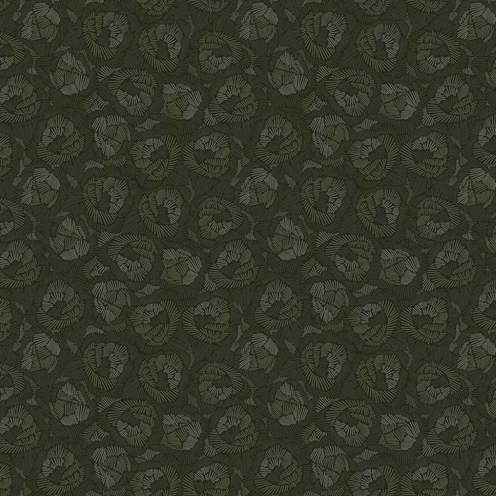 Fabric FIGO Green Line Floral Tranquility by the Quarter Yard 91141-79