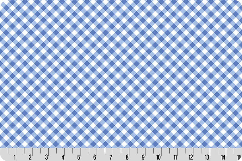 Fabric Shannon Blue Bonnet Gingham Cottage Rose Lane Quilting Cuddle by the Quarter Yard QC-CRGINGHAM-BLUEBONNET