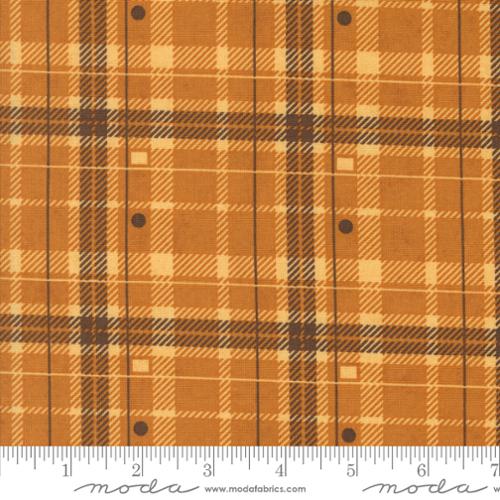 Fabric Moda Yam Hayride Plaid Acorn Hollow by the Quarter Yard 30764-18