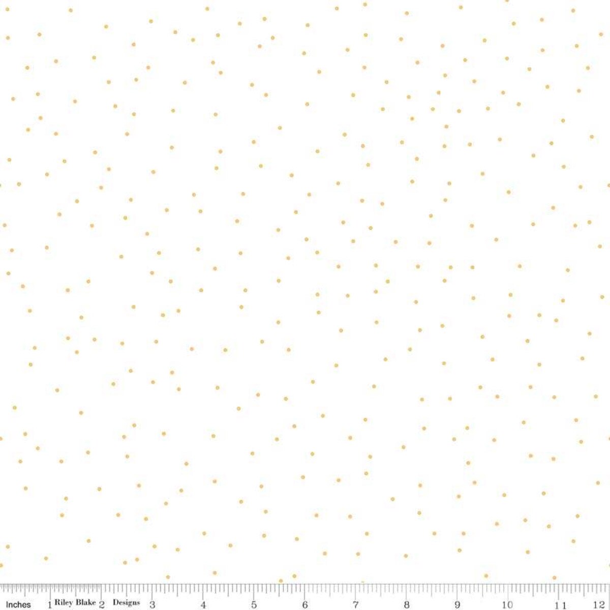 Fabric Riley Blake Basics Honey Pin Dots by the Quarter Yard C705-HONEY