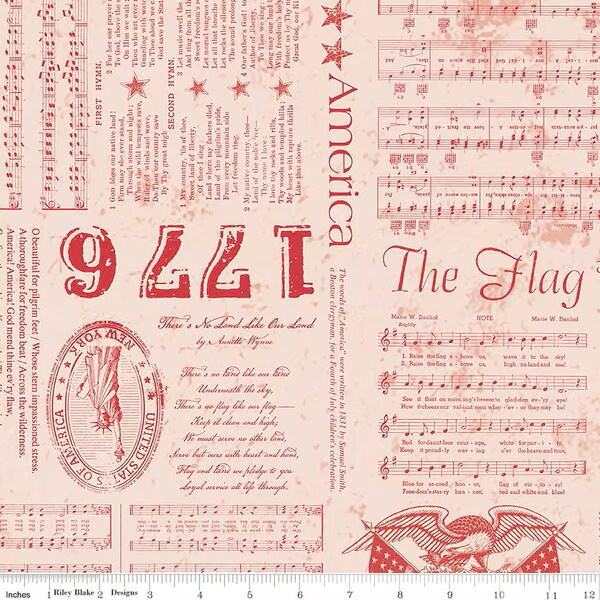 Fabric Riley Blake Americana Liberty Red 108" Wide Back by the Quarter Yard WB16102-RED