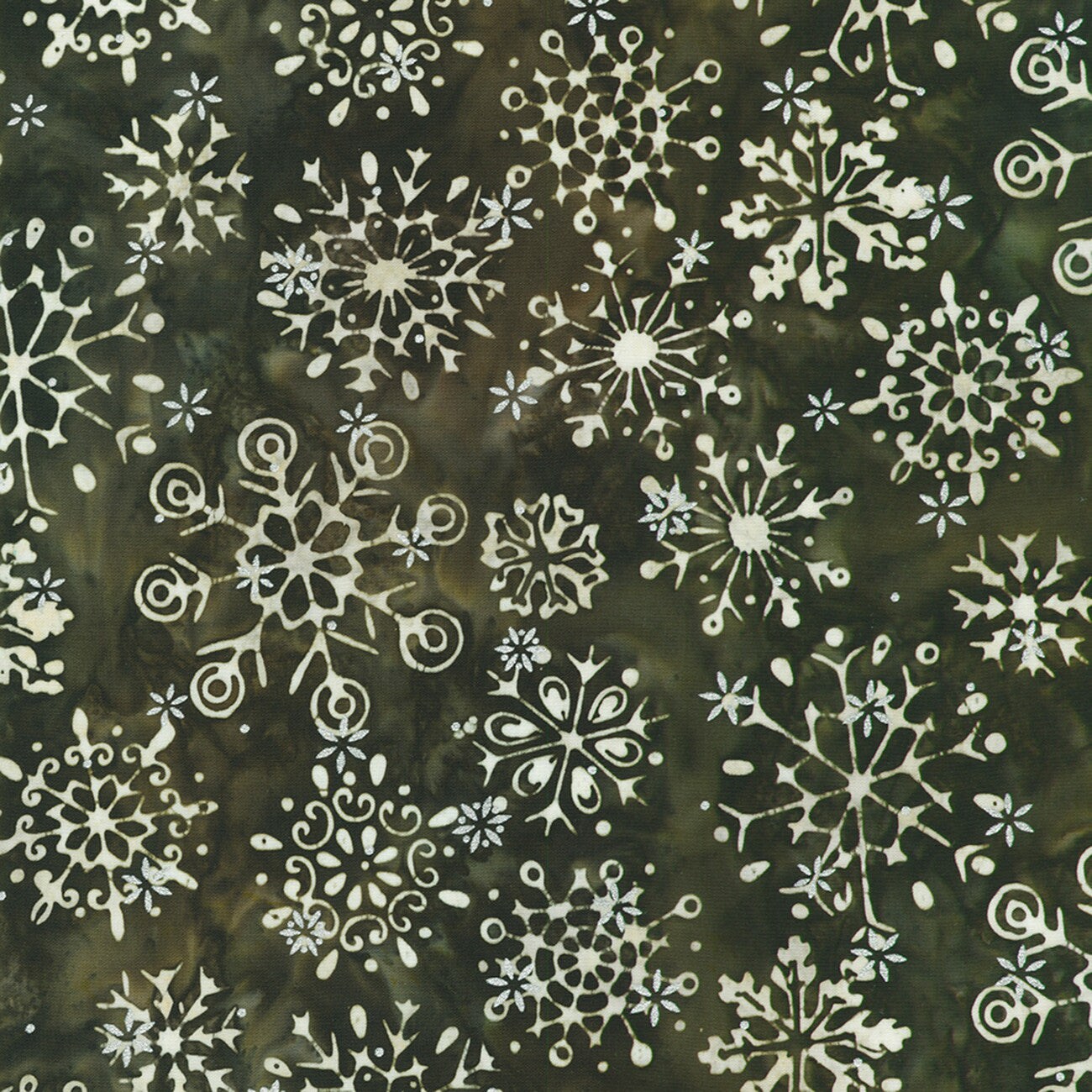 Fabric Robert Kaufman Forest Snowflakes Winter Pine Batiks by the Quarter Yard AMDM2314444