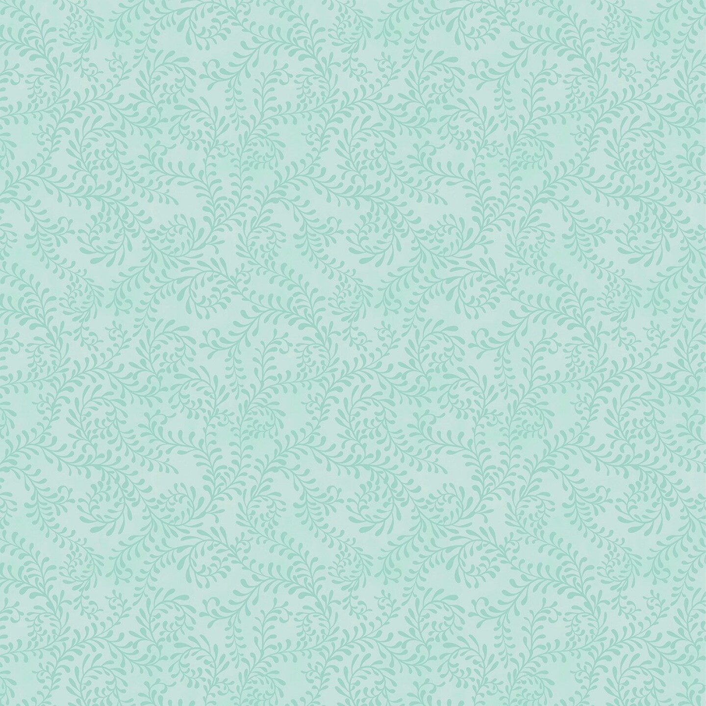 Fabric Wilmington Essentials Teal Swirling Leaves by the Quarter Yard 27650-770
