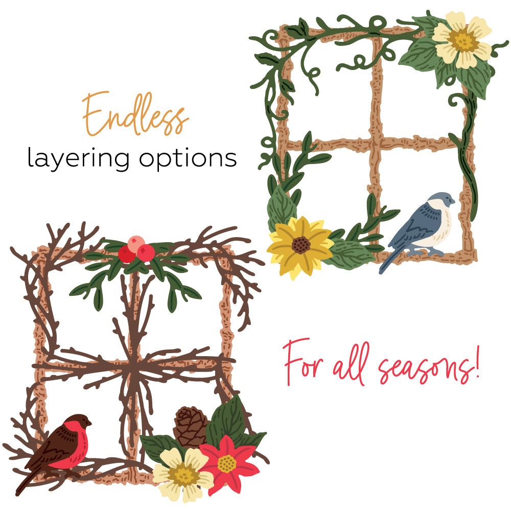 Lovely Layers: Seasonal Frame - Honey Cuts - Stand-Alone Dies RETIRING