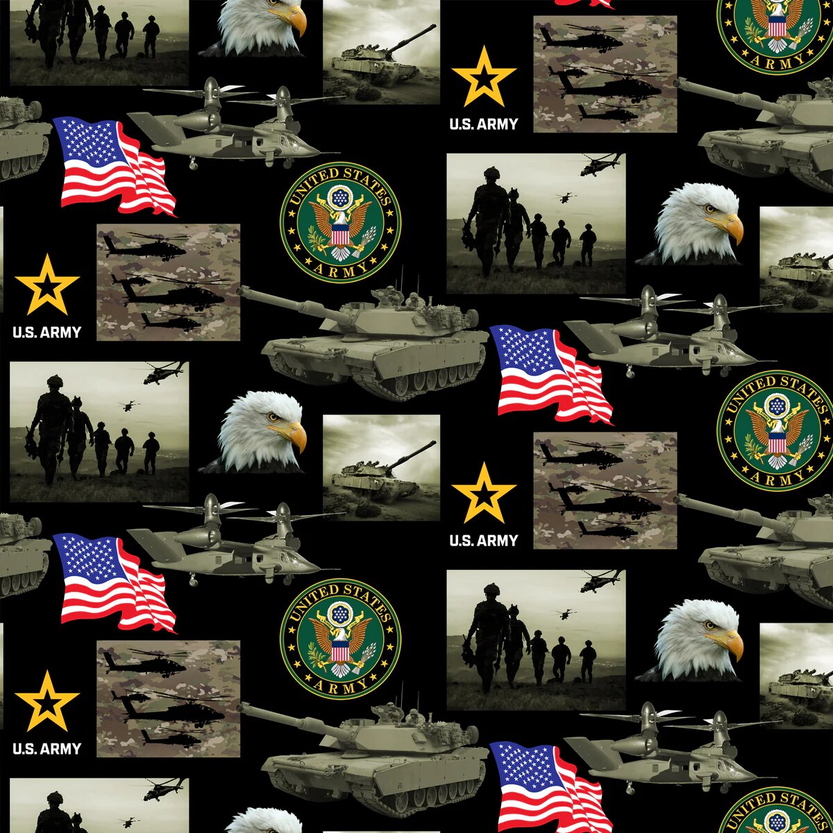 Fabric Sykel Enterprises U.S. Army Geometric by the Quarter Yard 021-2A