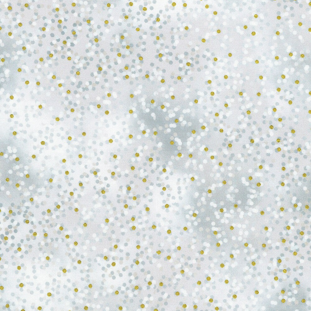 Fabric Robert Kaufman Steel Dots Mixed Metallics by the Quarter Yard 23069-185