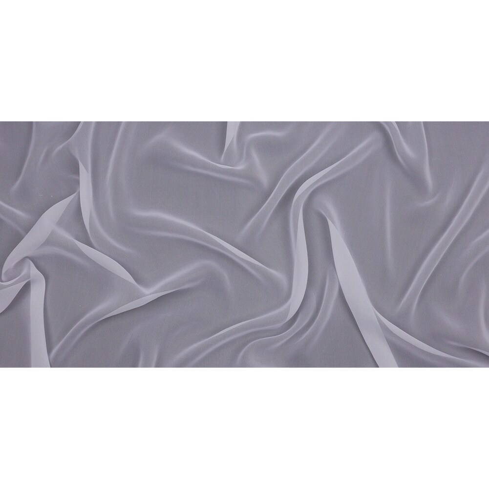 1 Yard Silk Chiffon Solid Bright White Fabric Lightweight 44 Inch Width