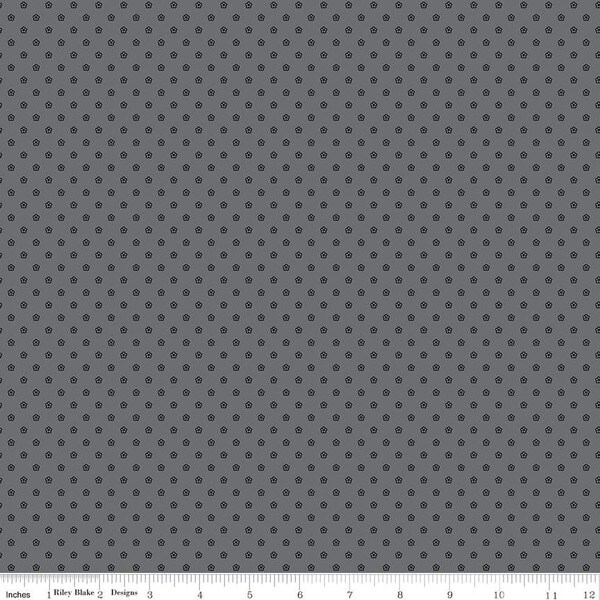 Flower in Gray (c16240-gray) | Blackout | Riley Blake Designs | Riley Blake