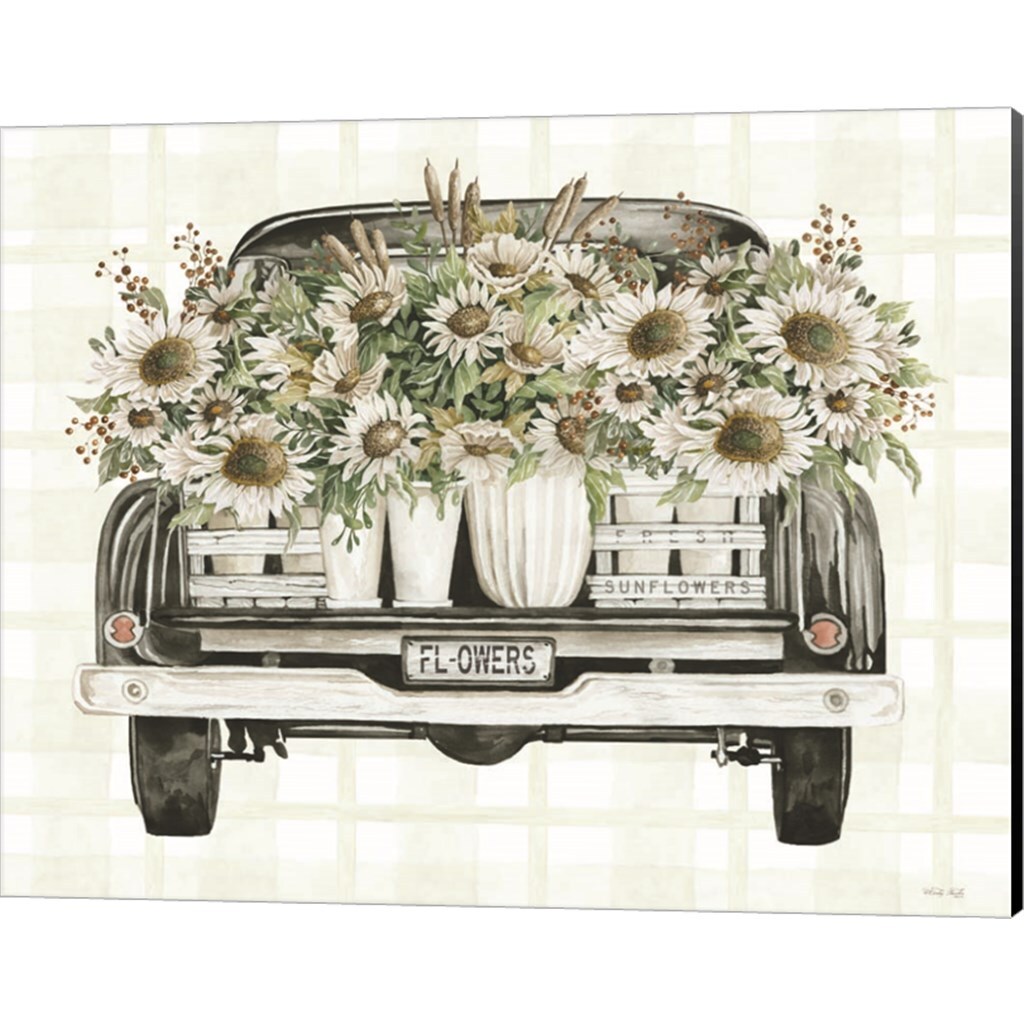 Sunflower Truck by Cindy Jacobs 20" x 16" Canvas Wall Art | Michaels