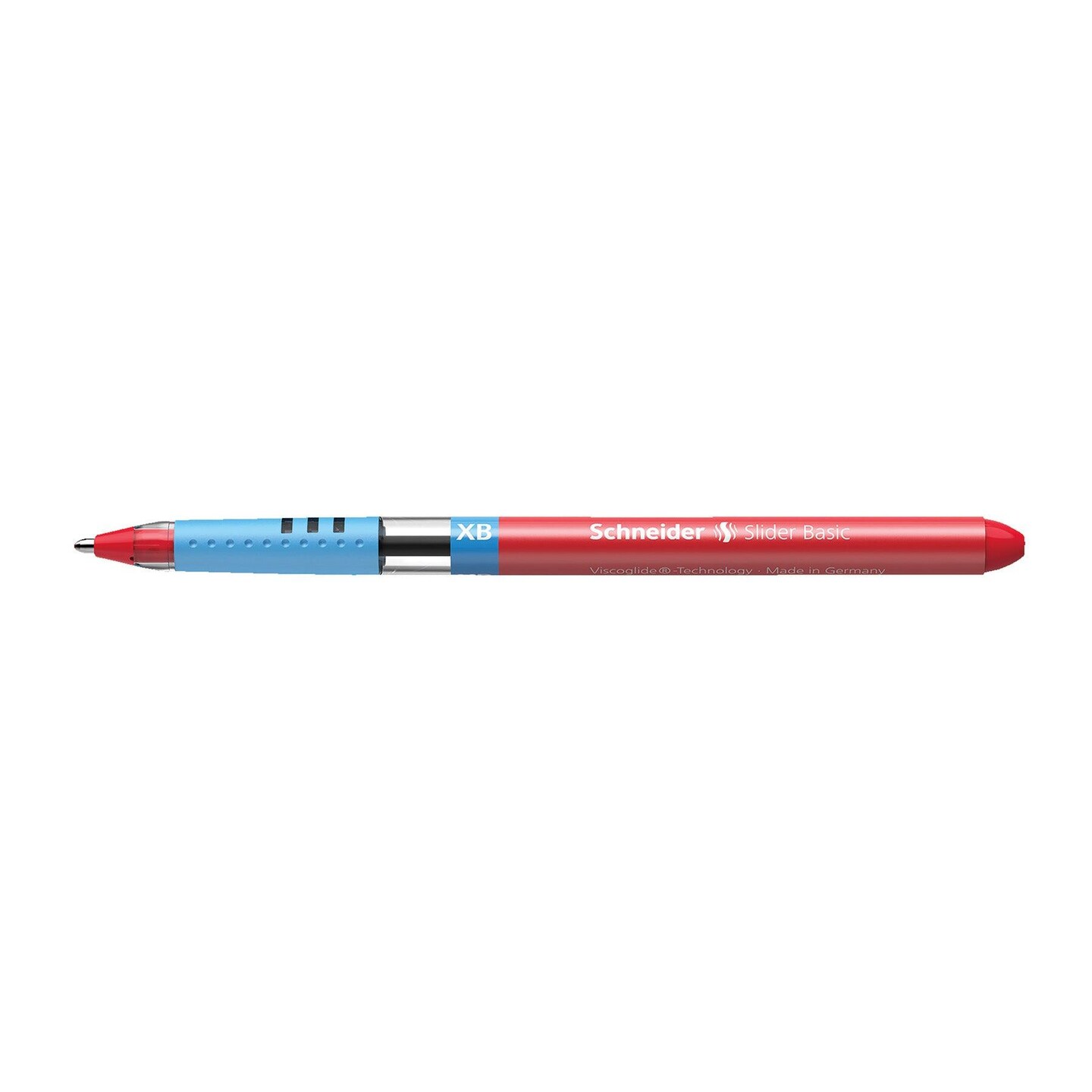 Slider Basic XB Ballpoint Pen Viscoglide Ink, 1.4 mm, Red Ink, Pack of 10