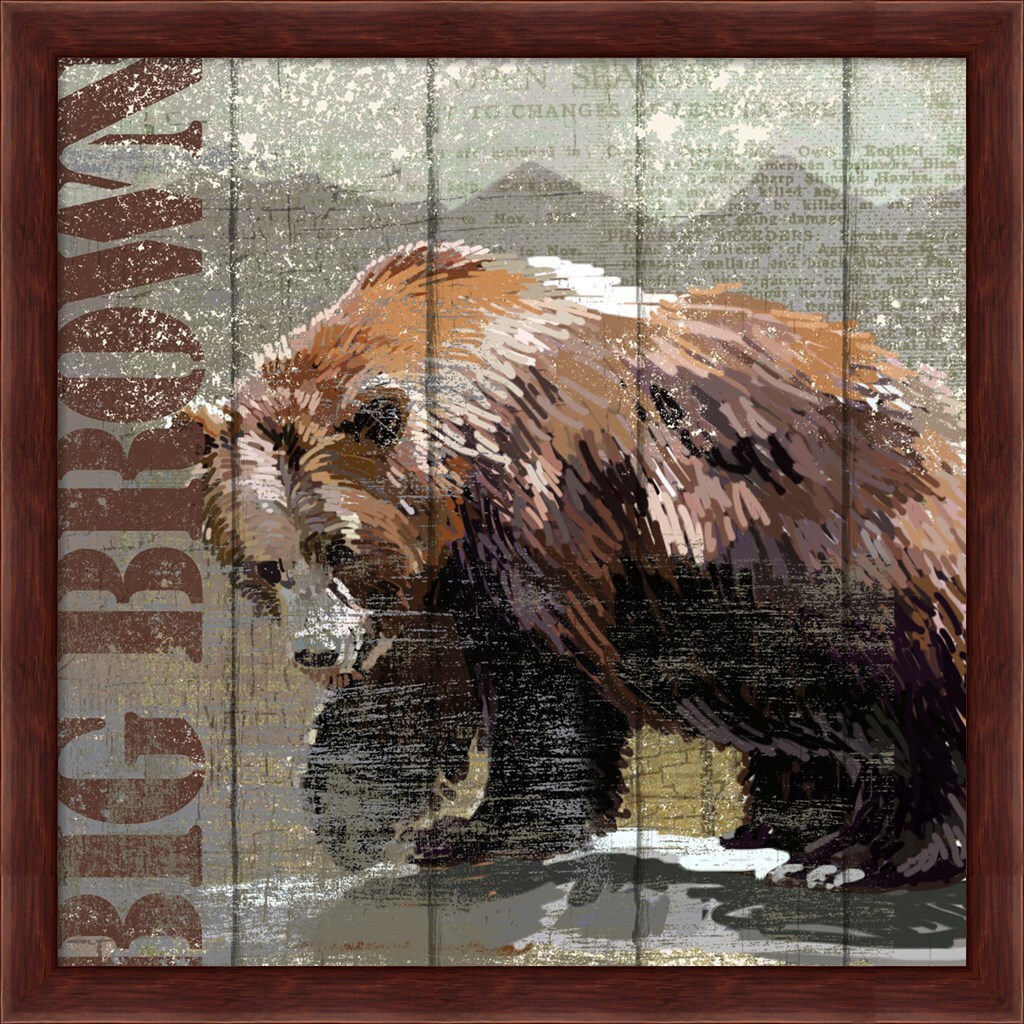 Open Season Bear by Art Licensing Studio 13&#x22; x 13&#x22; Framed Wall Art
