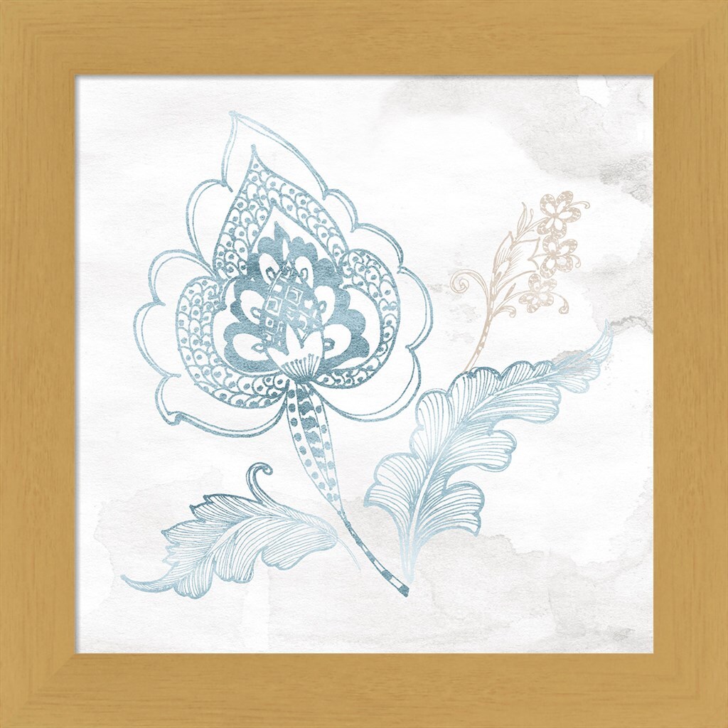 Eastern Boho II Teal by Wild Apple Portfolio 13&#x22; x 13&#x22; Framed Wall Art