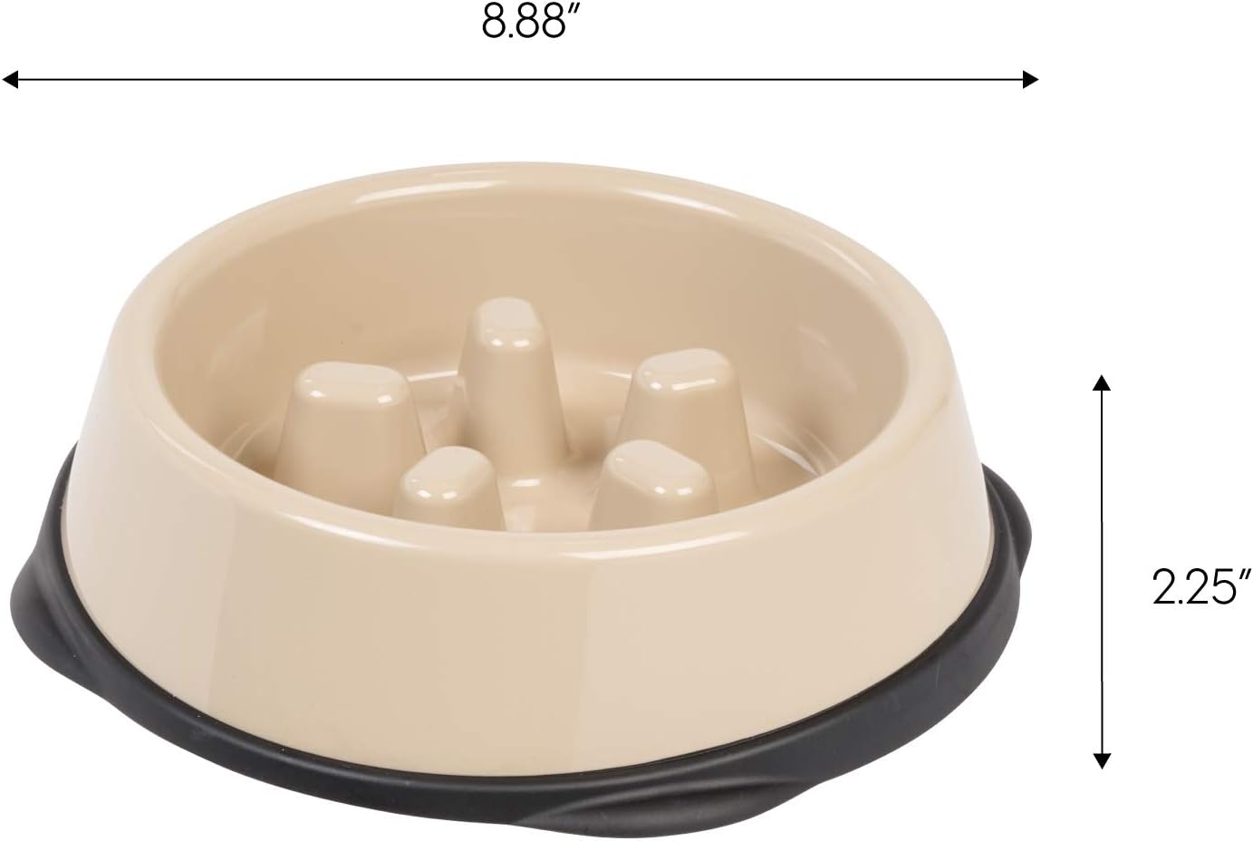 IRIS USA 2Cup/4Cup Slow Feeder Dog Bowl for Pets