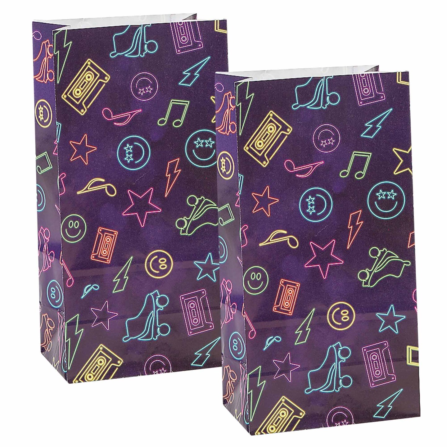Retro Vibes Treat Bags - 12 Pc.