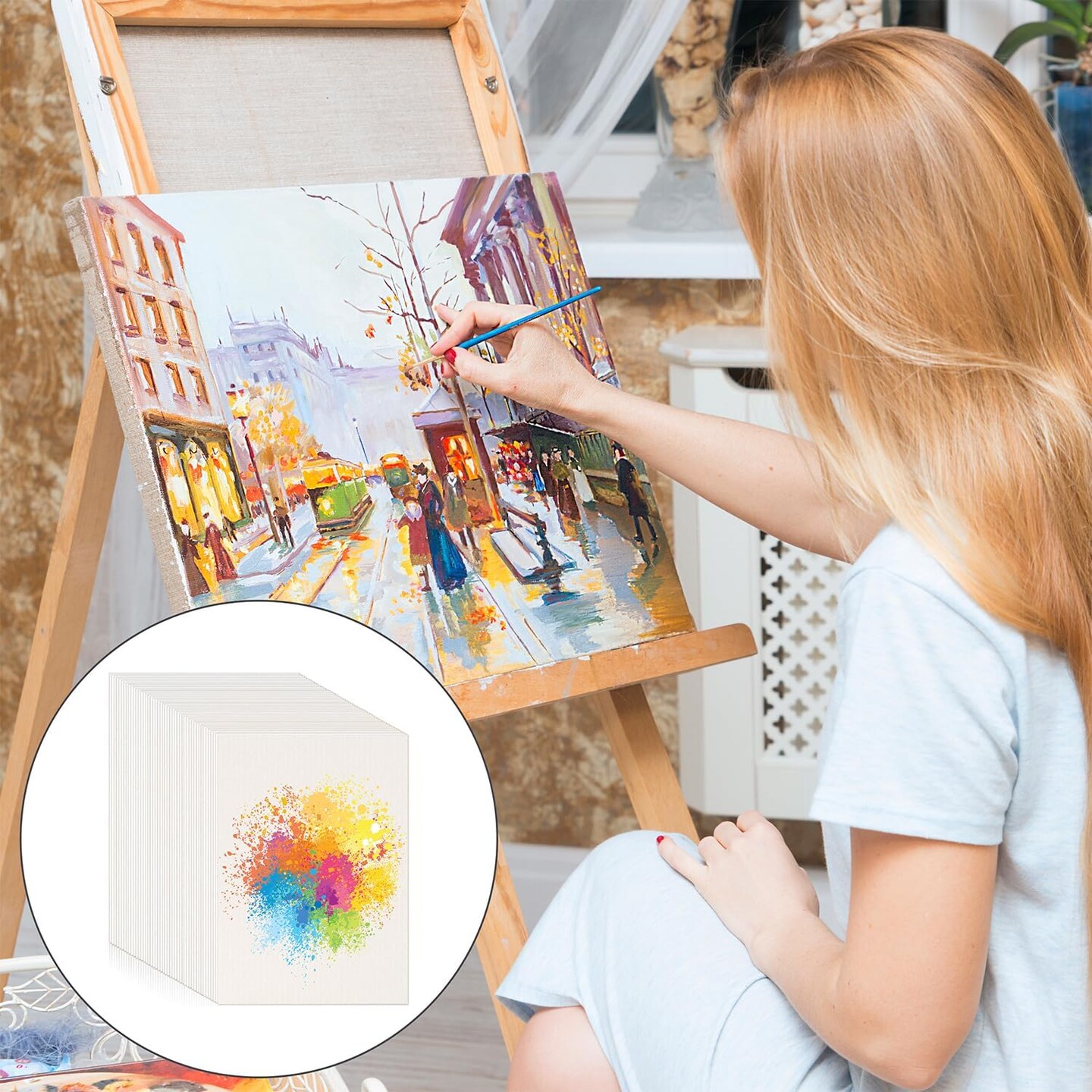25 Sheets Watercolor Paper 110 Lb/230 GSM 9&#x22; x 12&#x22; White Cold Press Paper Art Paper Drawing Paper for Painting and Drawing Supplies