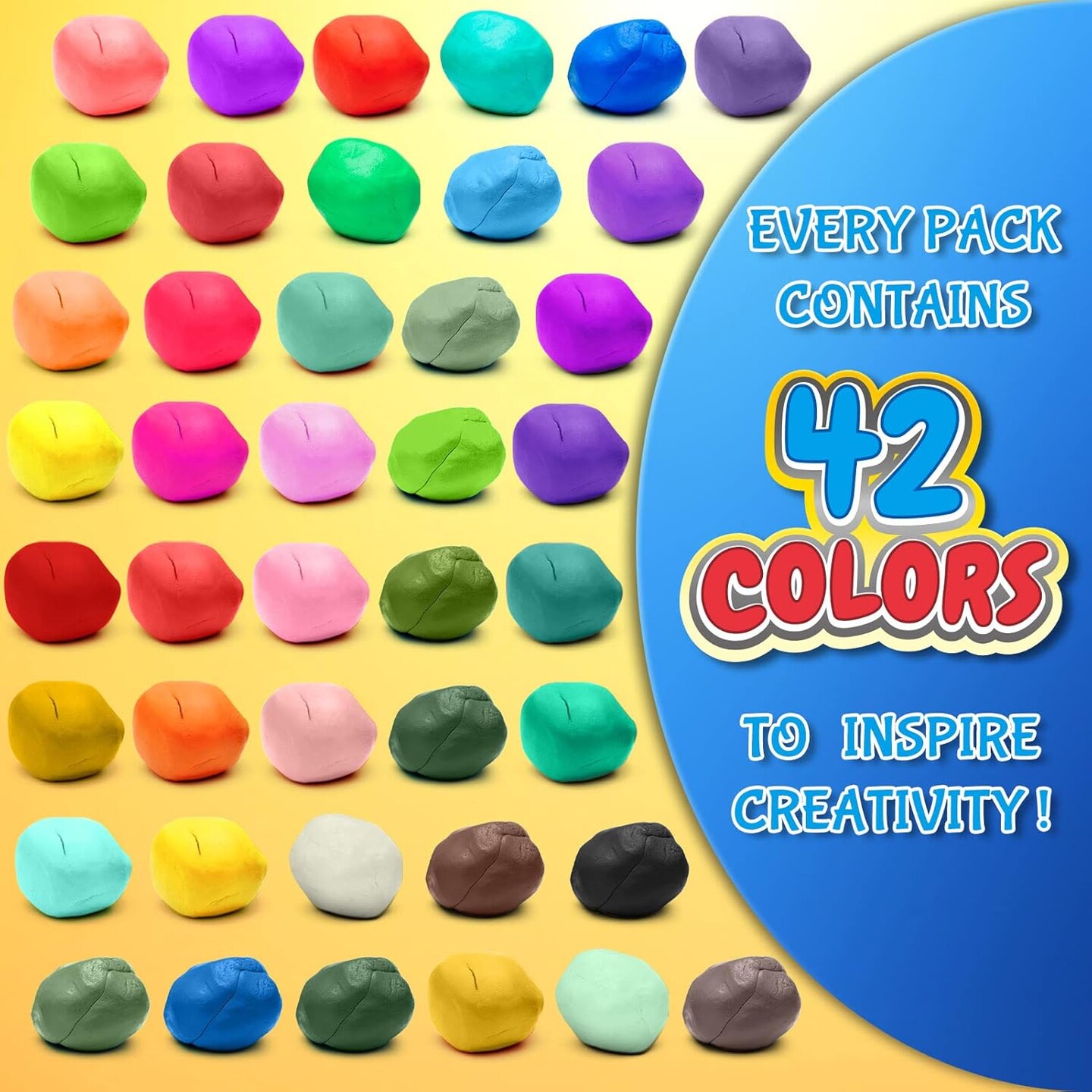 Air Dry Clay - 42 Colors Modeling Clay Kit with Tools for Kids, Soft &#x26; Ultra Light, Toys Gifts for Ages 3-8+