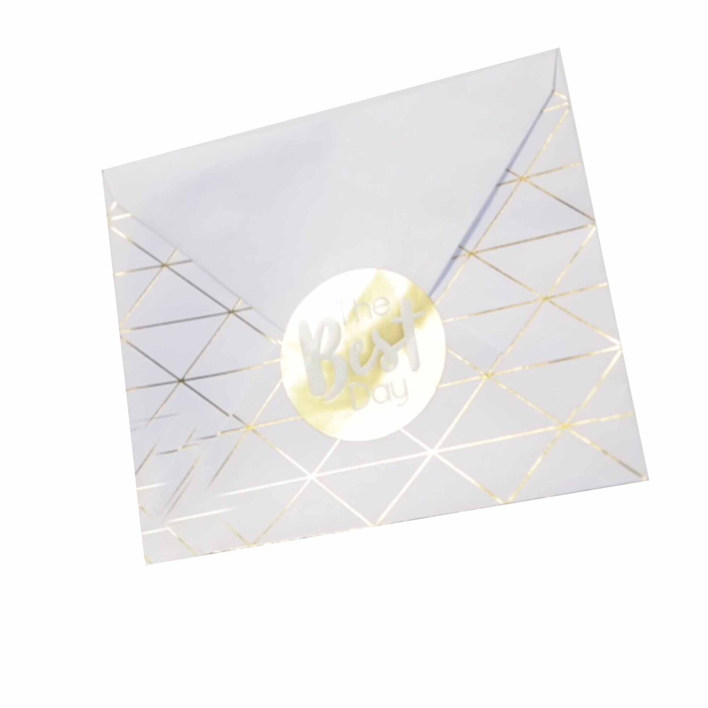 Gold Foil Envelope Treat Bags with Stickers Bulk 50 Pc