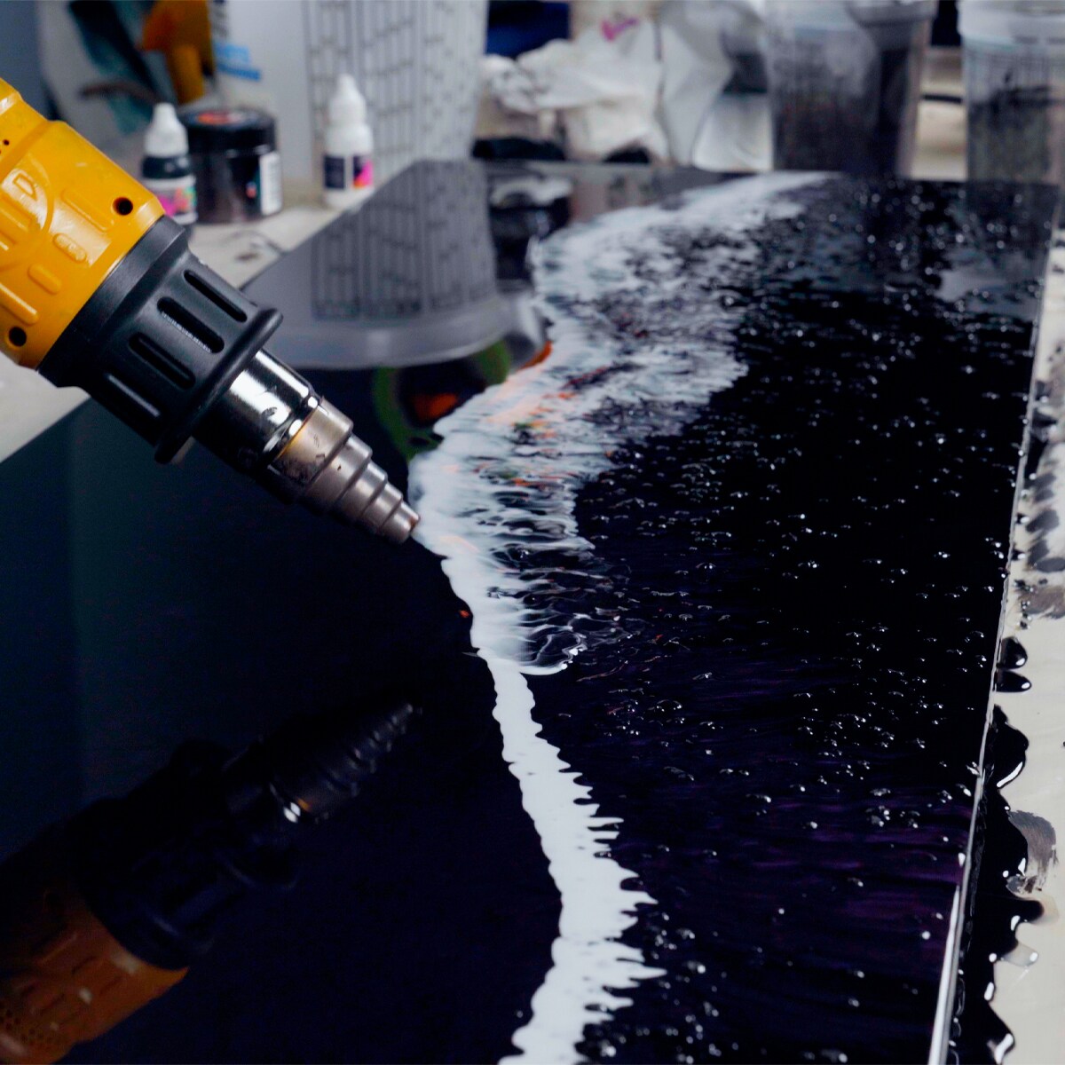 Super Clear Craft Art Resin Kit, Create Your Own DARK Ocean Resin Crafts! Includes Epoxy, Mica Colors & Supercolors Pigment Dispersion colors