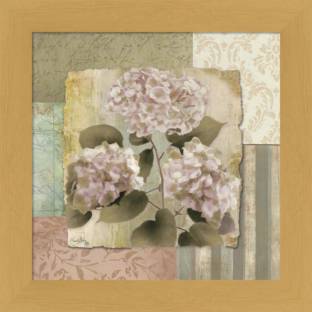 Botanical Hydrangeas by Elizabeth Medley 13&#x22; x 13&#x22; Framed Wall Art