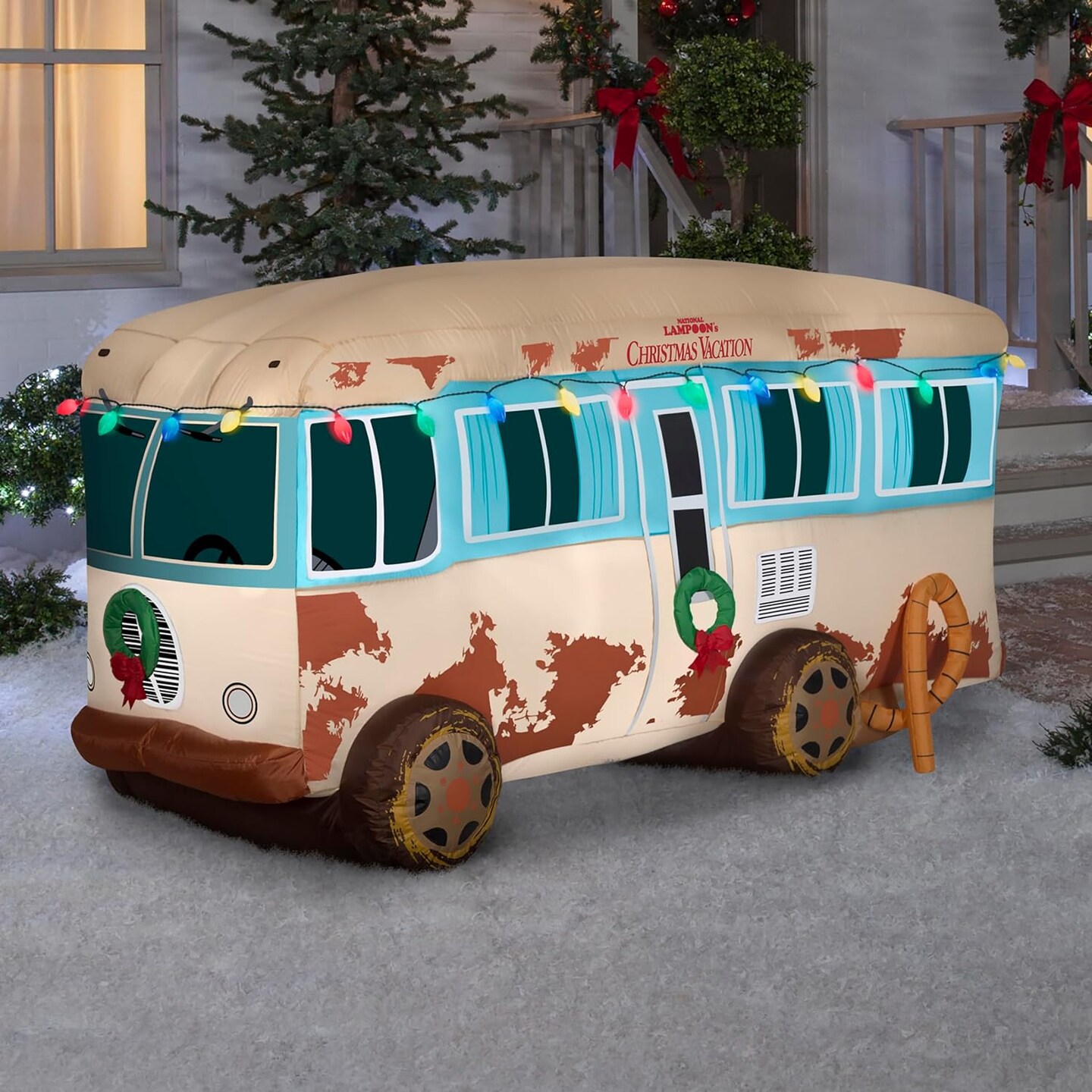 7.5&#x27; Gemmy Airblown Inflatable National Lampoons Christmas Vacation Cousin Eddie&#x27;s RV Yard Decoration 118708