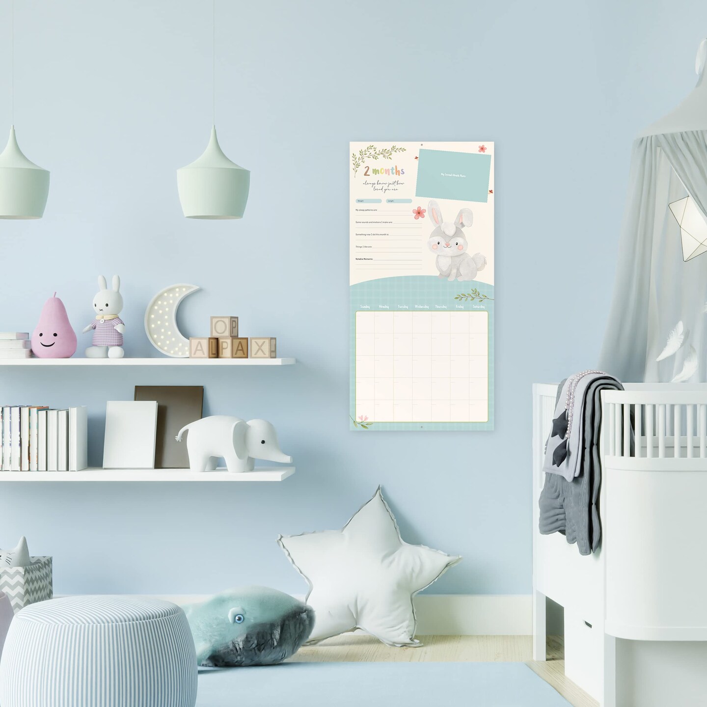 1st Year Tracker - First Year Book - Journal Album to Capture Precious Moments - Milestone Keepsake for Baby Girl or Boy - Includes Stickers