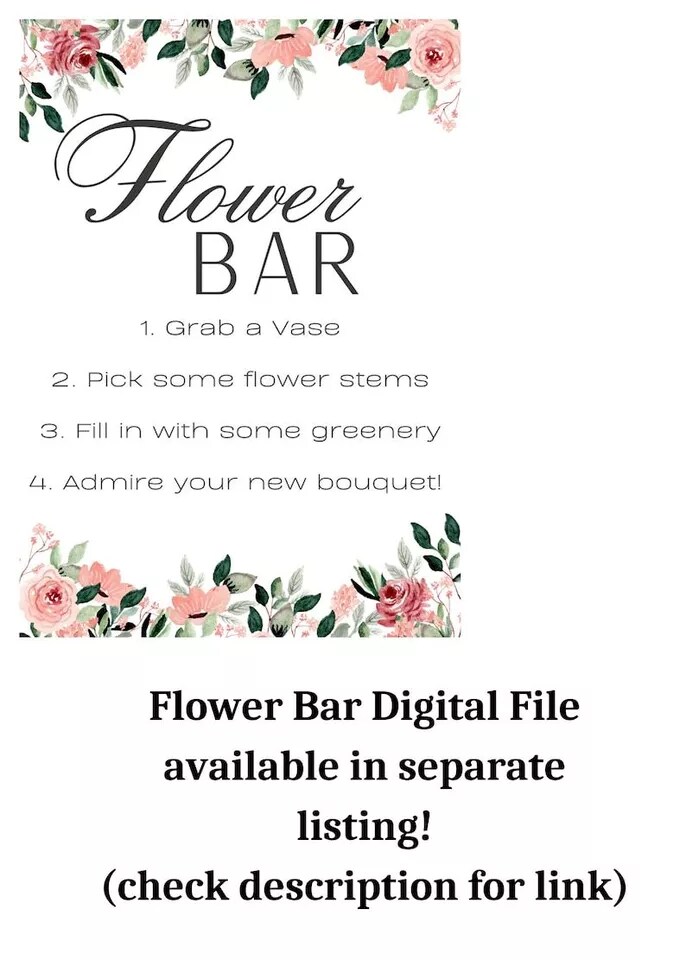 DIY Flower Bar Kit Bouquet Bar for Make Your Own Bouquet Station Bridal Shower - image10