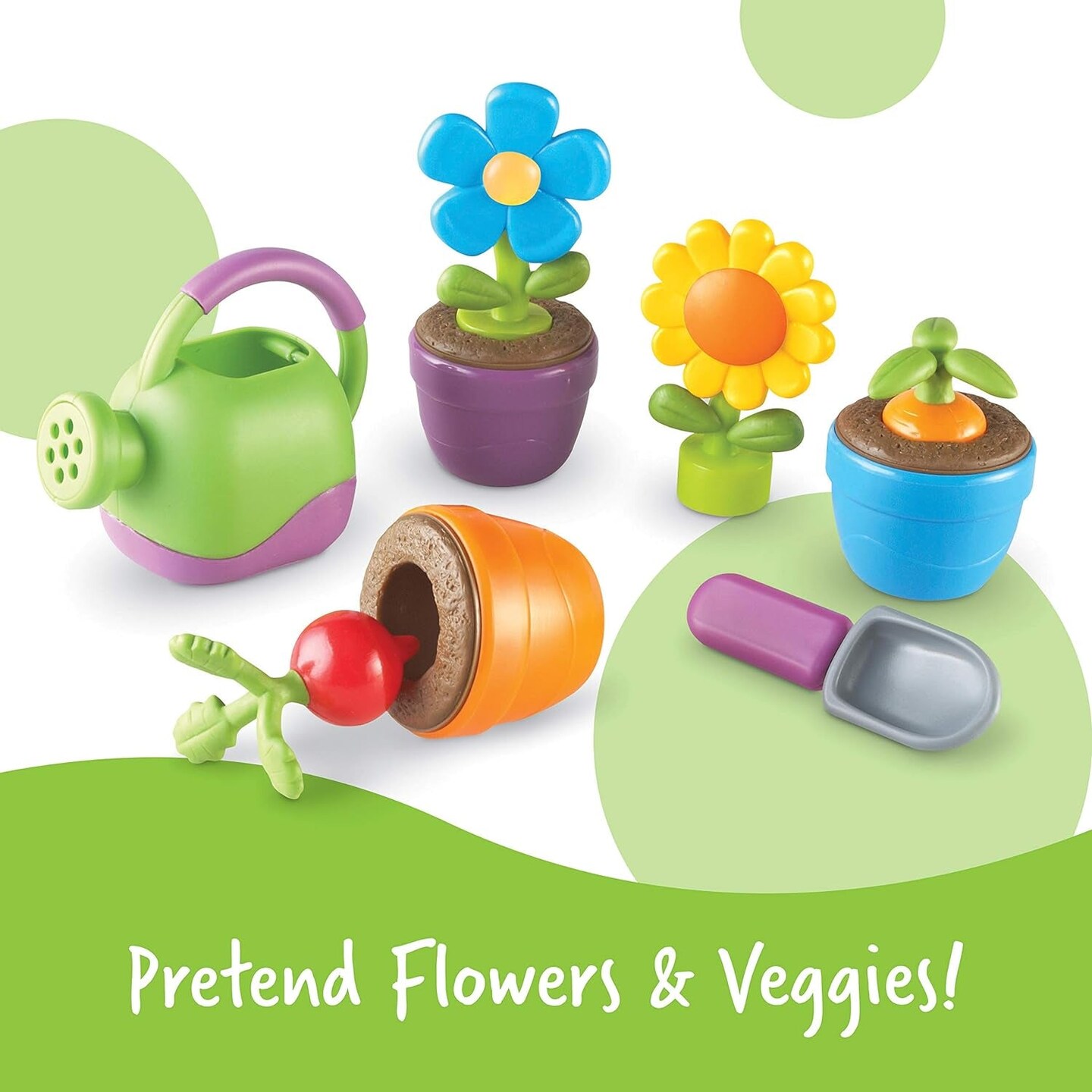 New Sprouts Grow It! Toddler Gardening Set - 9 Pieces, Ages 2+ Toddler Learning Toys, Garden Toys for Kids, Spring and Easter Toys for Boys and Girls