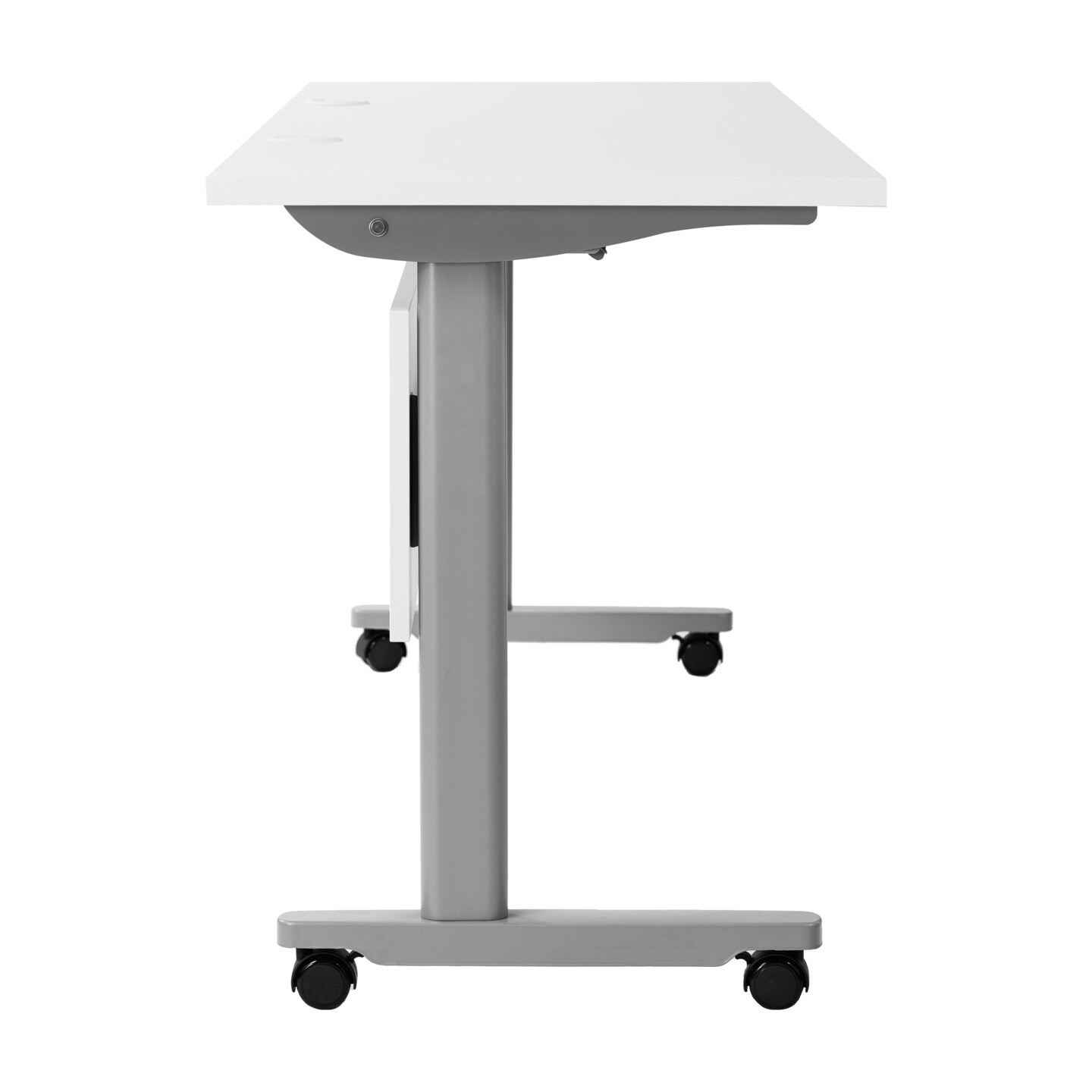 Emma and Oliver Hahn Heavy-Duty Flip Top Training Table with Nesting Design, Privacy Panel, T-Legs, Tabletop, Metal Frame