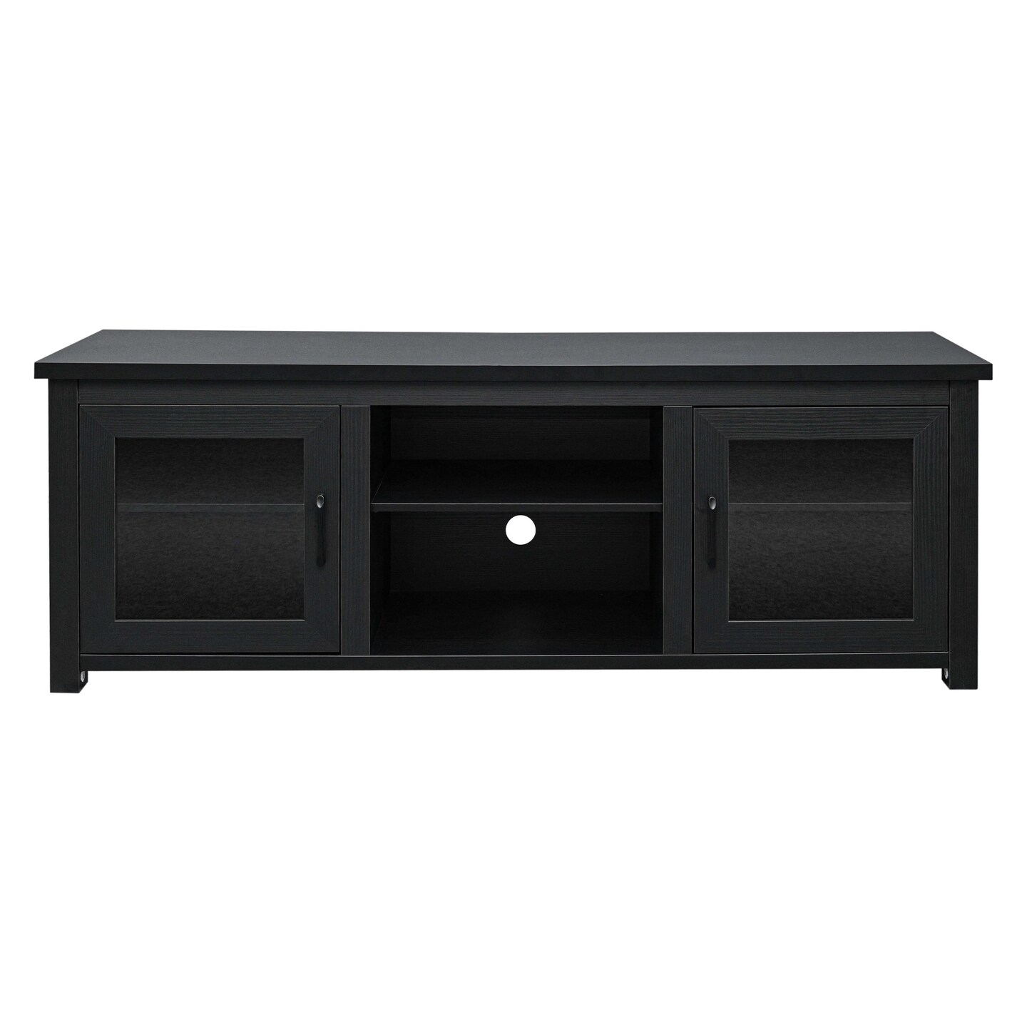 Merrick Lane Galena Traditional Full Glass Door 65&#x22; TV Stand for up to 80&#x22; TVs