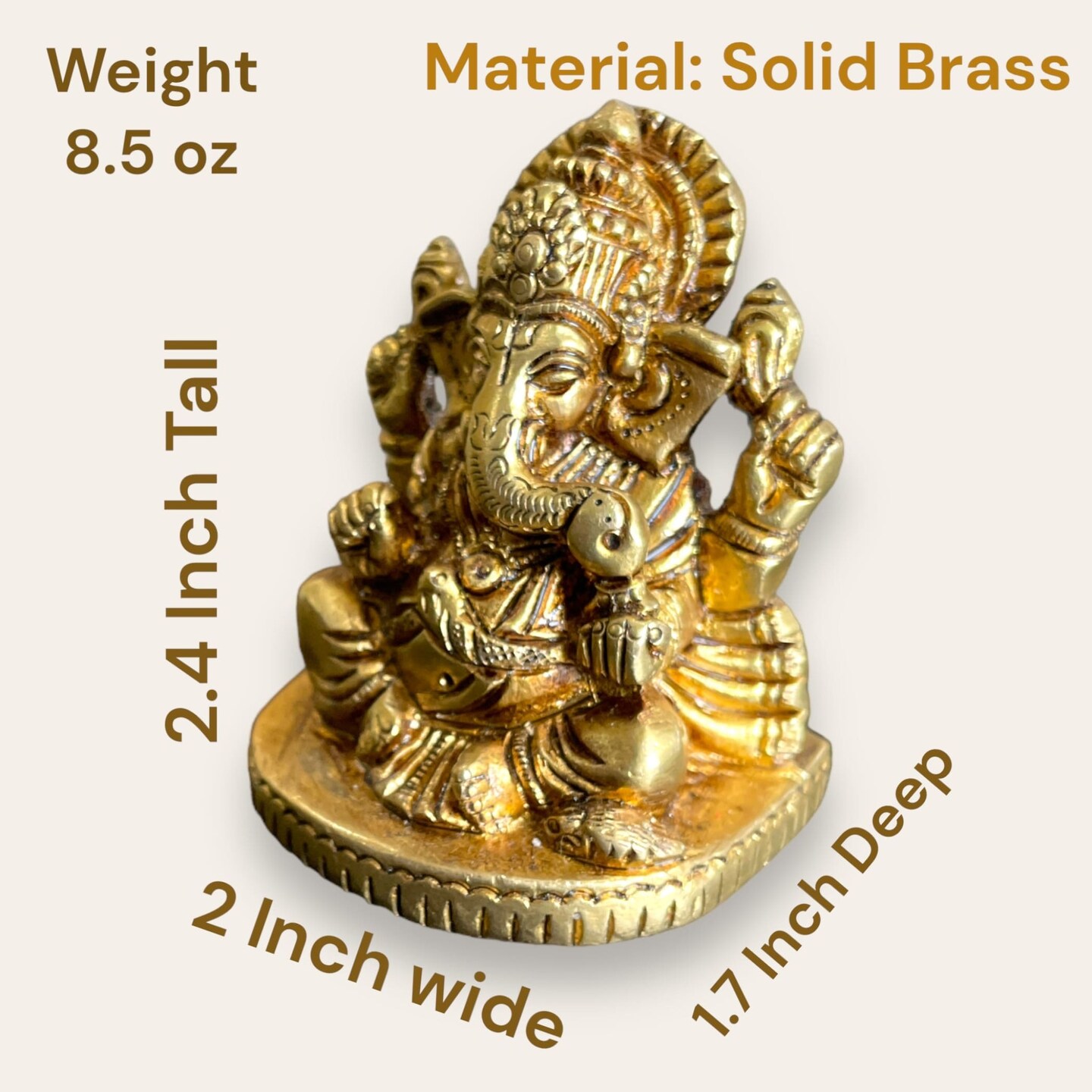 Ganesha Brass Idol, Altar, Deity, Ganesh Idol, Ganapati Idol, Ganesha Statue, Ganapati Idol, Diwali Gift