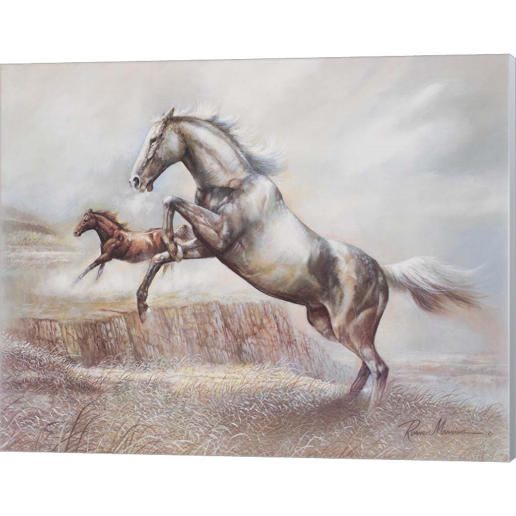 Wild Horses II by Ruane Manning 20&#x22; x 16&#x22; Canvas Wall Art
