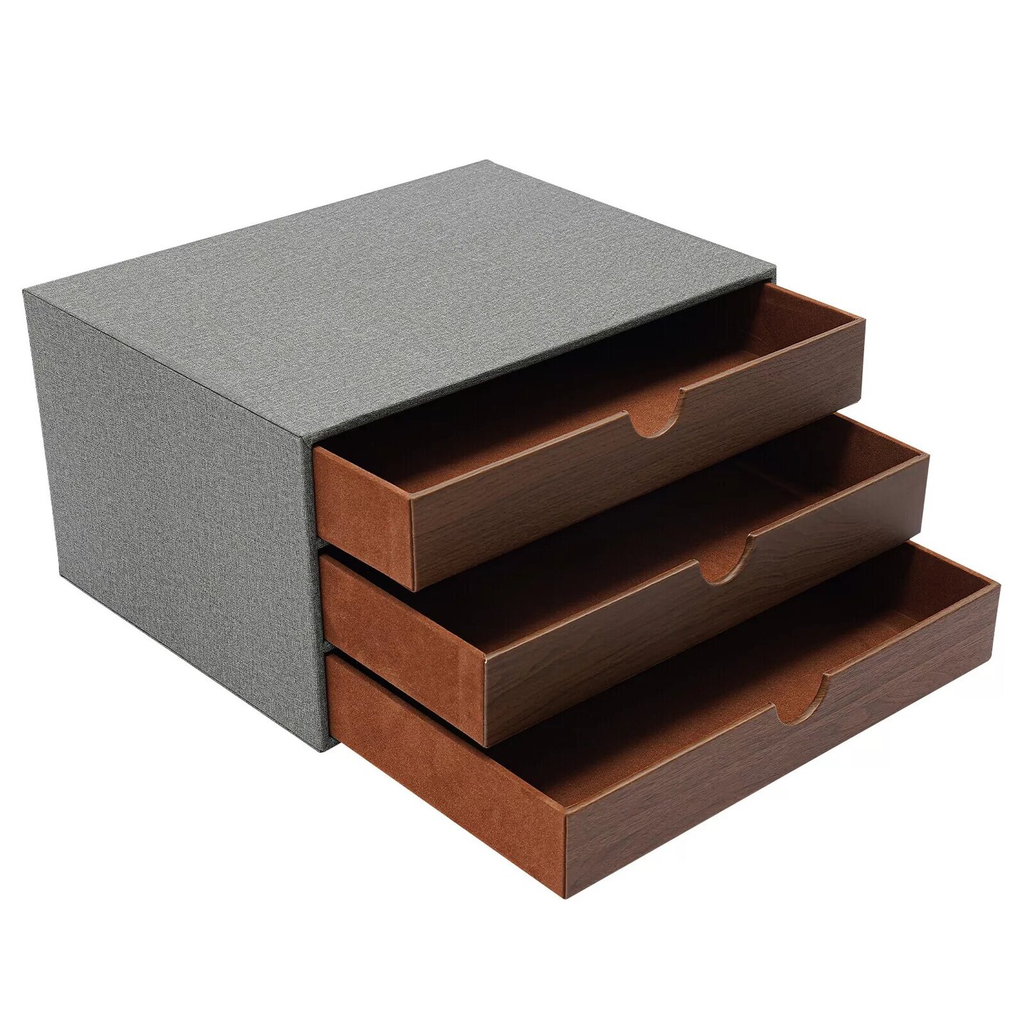 Kitcheniva 3-Tier PU Leather Desk Organizer with Drawer