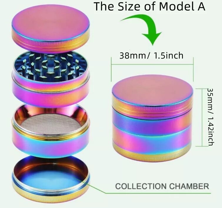 Kitcheniva 4 Layer Alloy Metal Herb Spice Crusher Kitchen