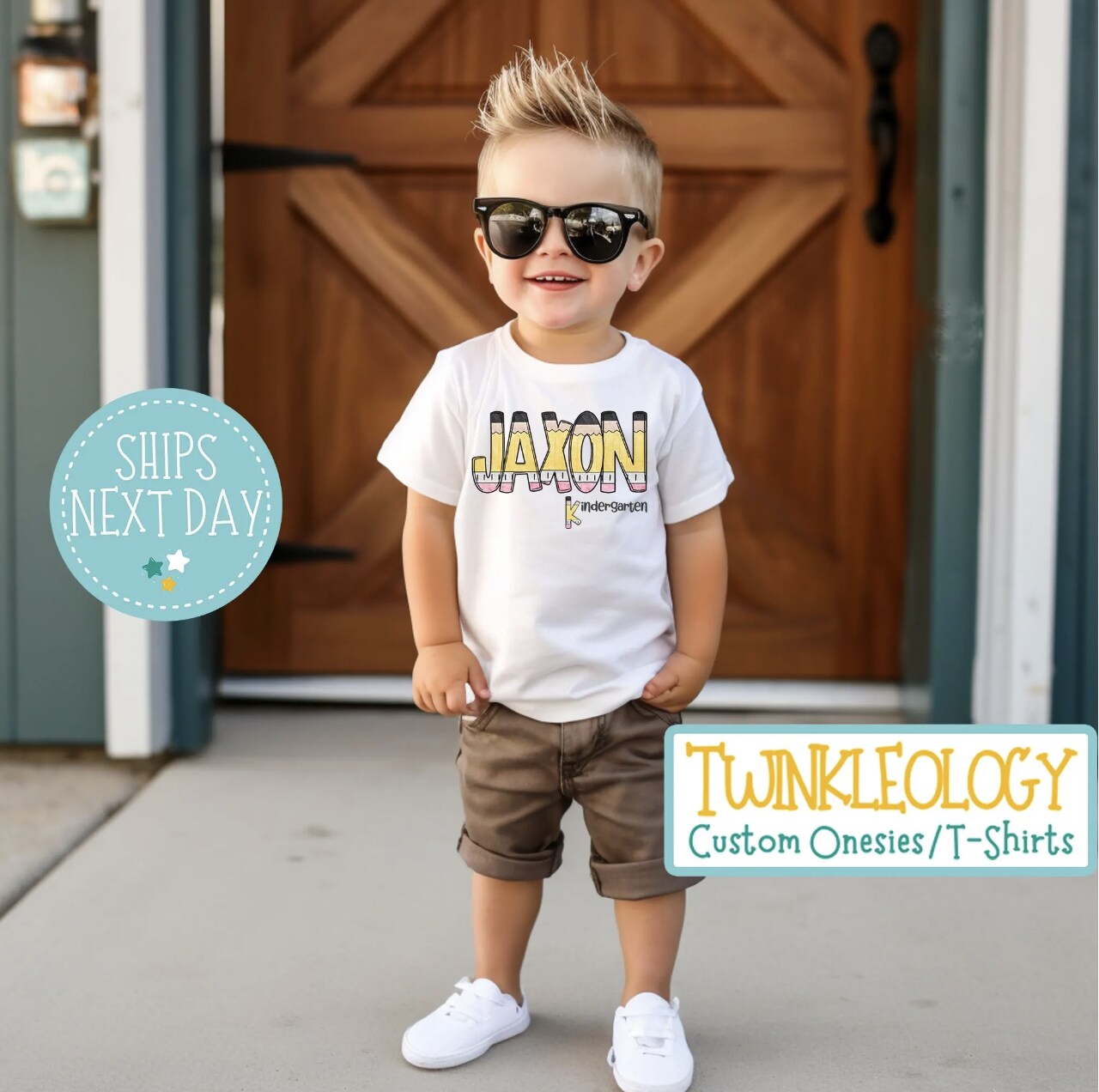Personalized Back to School Kids Shirt Cute Back to School Shirt Boy Name Toddler Tee Custom Name Pencil Shirt 1st Day of School MakerPlace by Michaels