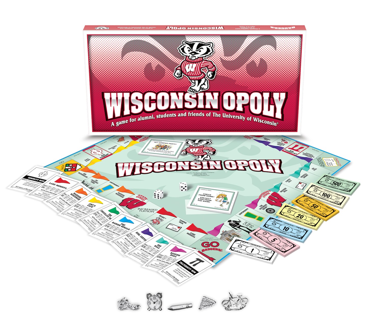 Late for the Sky: University of Wisconsin Wisconsin Opoly Monopoly Board Game