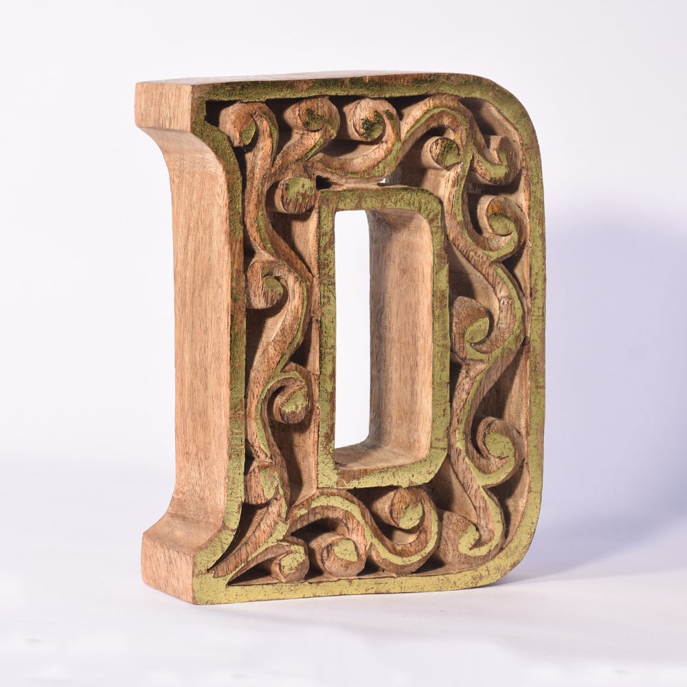 Handmade Eco-Friendly Gold Wooden Alphabet Letters For Wall Mount Decor ...