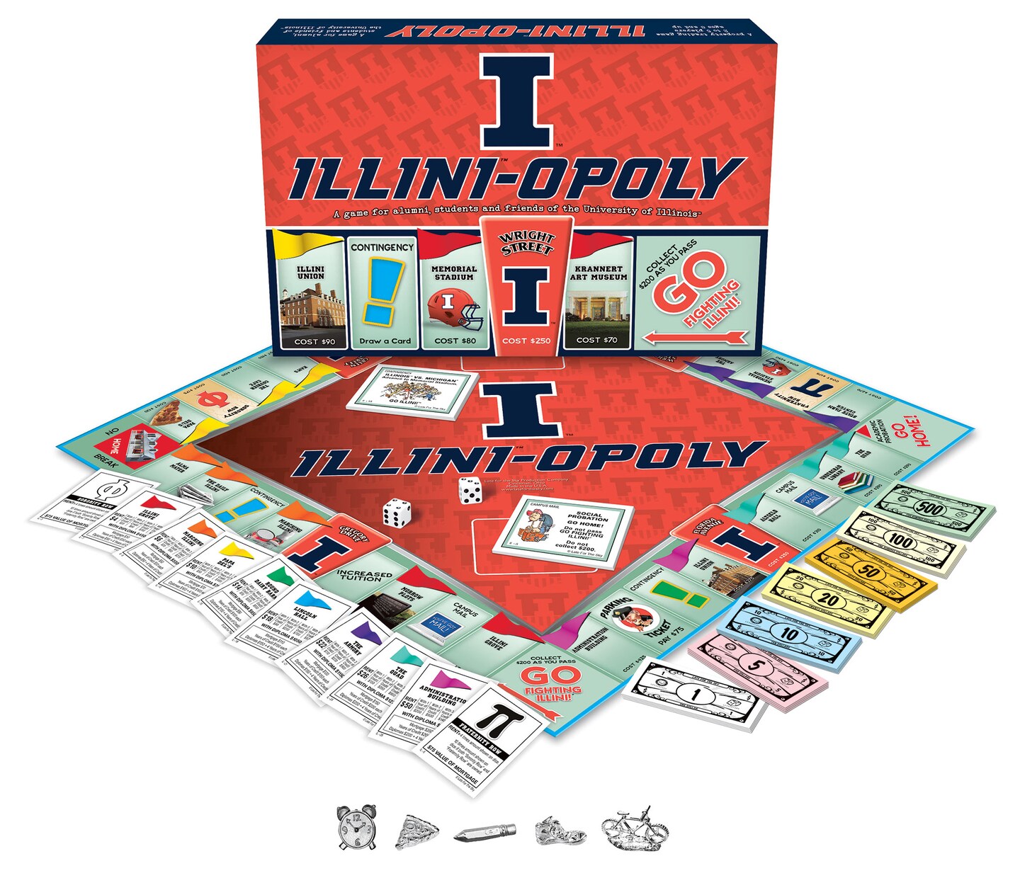 Late for the Sky: University of Illinois Illini-Opoly Monopoly Board Game