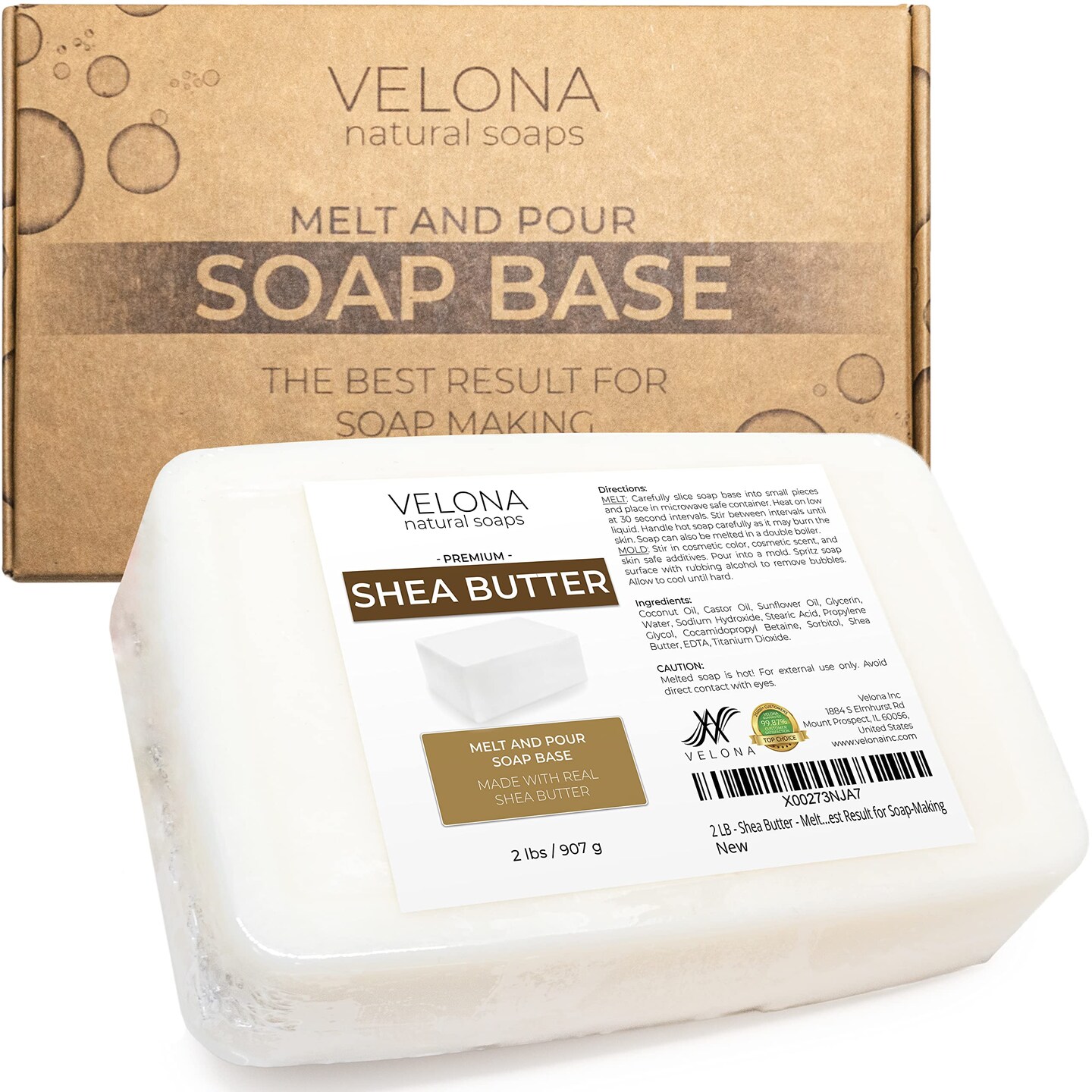 2 LB - Shea Butter - Melt and Pour Soap Base SLS/SLES free | Natural Bars for The Best Result for Soap-Making