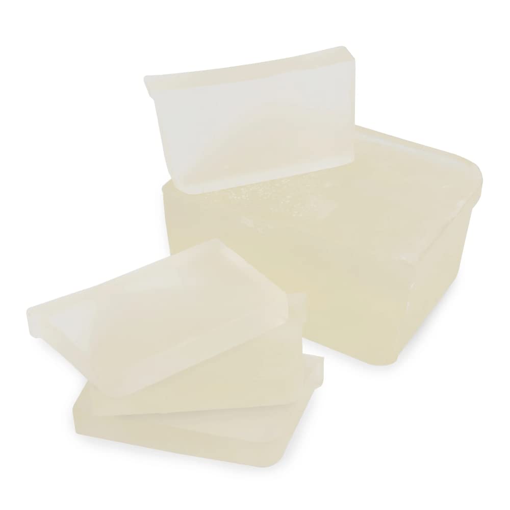 Moisturizing Melt and Pour Glycerin Soap Base for Crafting and Soap Making, Vegan, Cruelty Free, Easy to Cut, Unscented - 2 Pound