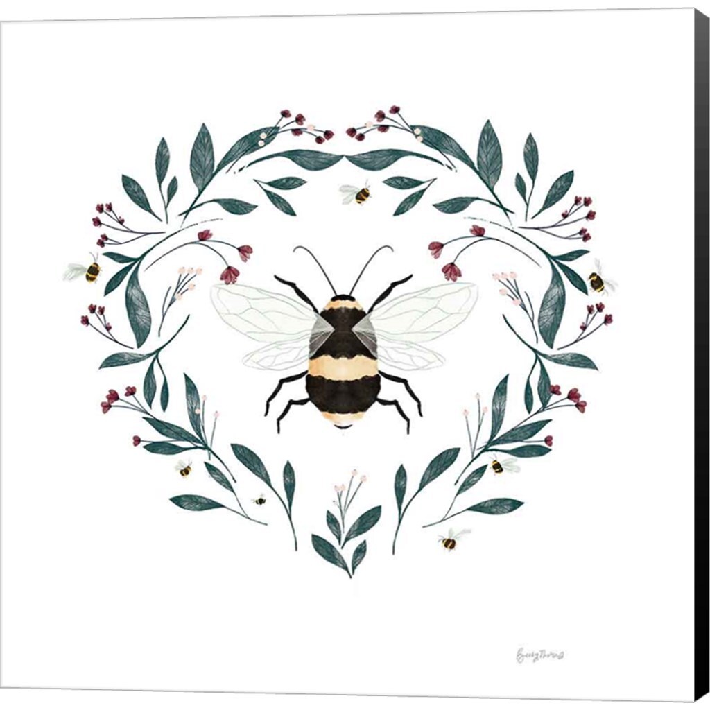 Bees VI by Becky Thorns 12&#x22; x 12&#x22; Canvas Wall Art
